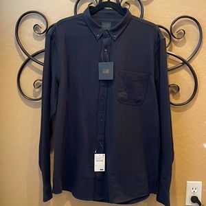 NWT Men’s 14th & Union Nordstrom Black Button Down Shirt Size XL